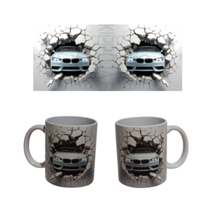 3D Car hole in a wall -muki