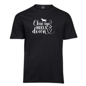 Chin up heels down T-Paita