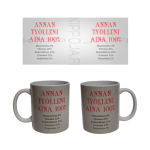 Annan työlleni aina 100% -muki